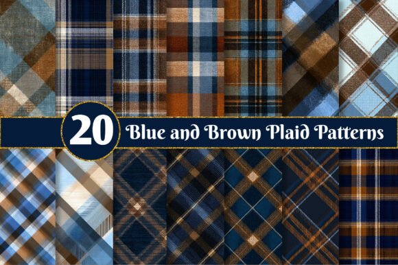 Blue and Brown Plaid Patterns