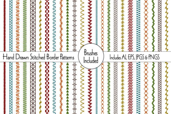 Bringing Warmth and Texture to Your Designs with Hand Drawn Stitched Border Patterns