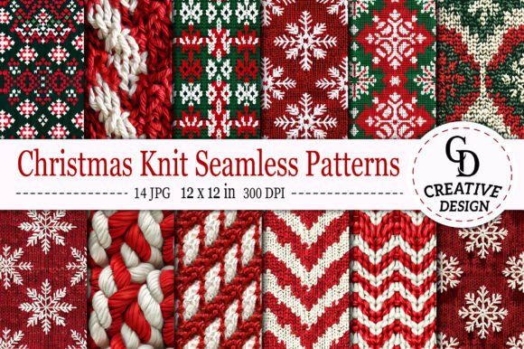 Christmas Knit Seamless Patterns