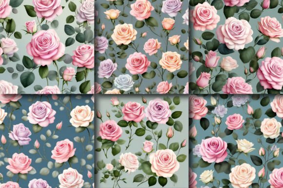 Delicate Pastel Roses Patterns