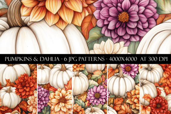 Integrating Pumpkins and Dahlia Seamless Patterns Into Modern Design Workflows