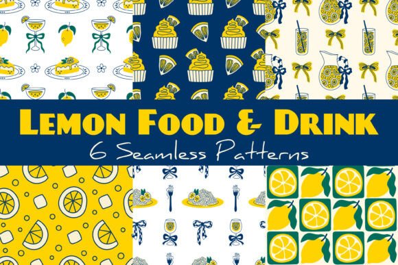 Lemon Food Drink Seamless Patterns: Strategic Design Assets for Brand Differentiation