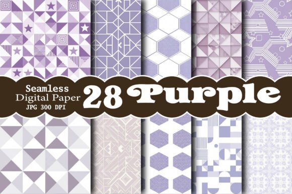 Purple Patterns Digital Paper