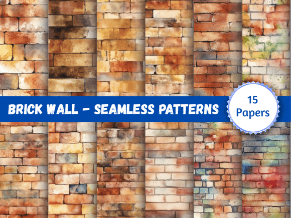 Seamless Paper Patterns - Brick Wall