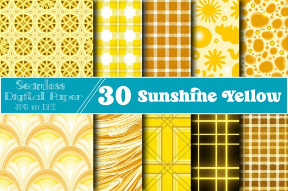 Sunshine Yellow Seamless Patterns